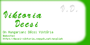 viktoria decsi business card