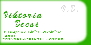 viktoria decsi business card